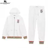 burberry manns jogging suit hoodie logob white